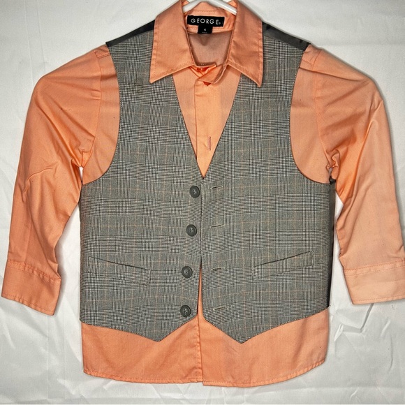 George Boys Button Down And Vest Set - Picture 1 of 4